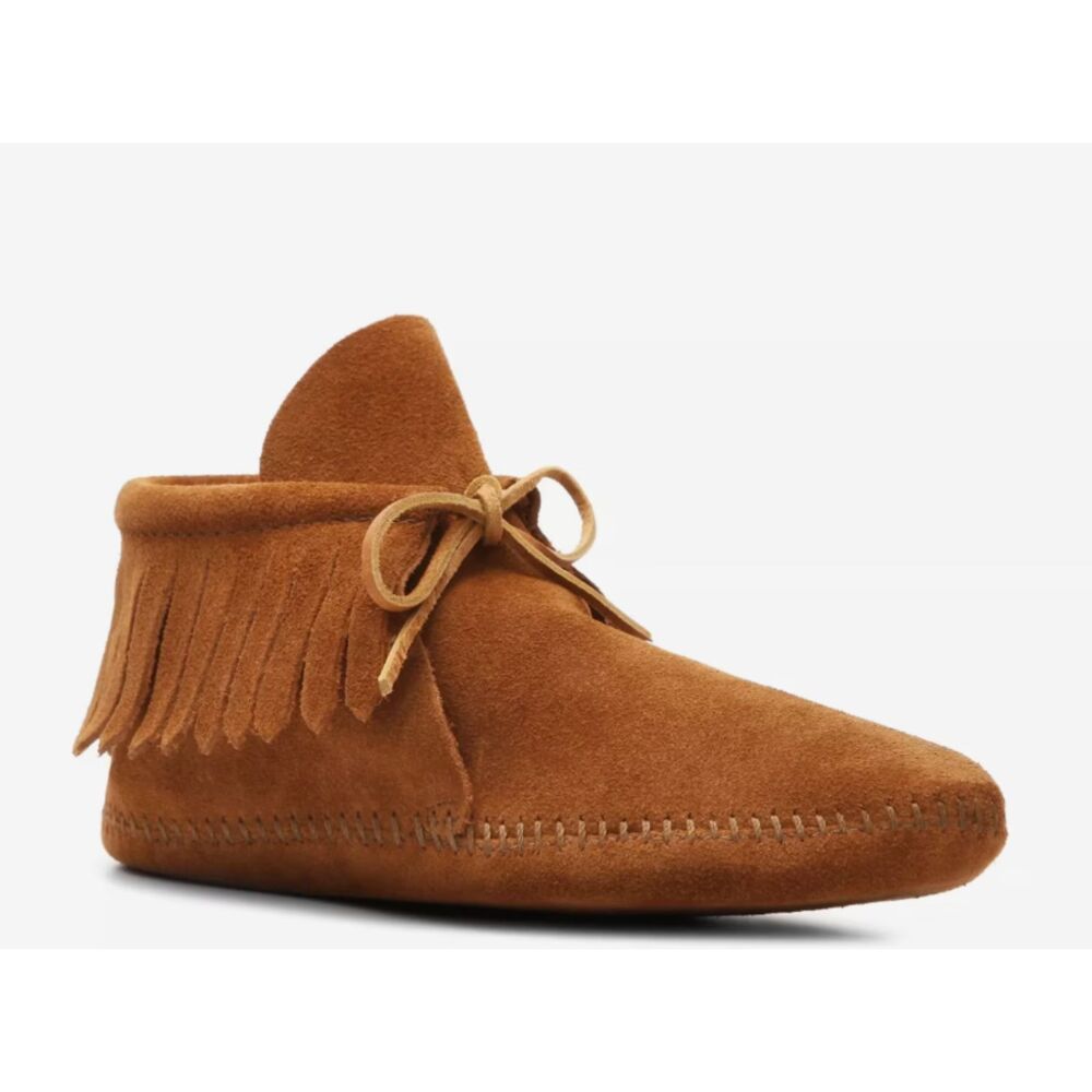 Minnetonka Classic Fringe Western Bootie Cognac Size 8